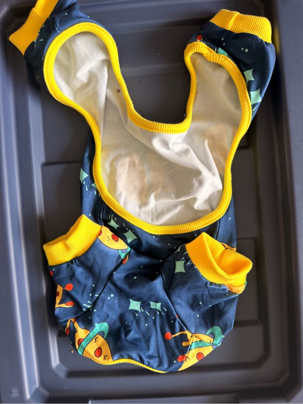 Kids Yellow-Trim Space Print Reusable Toddler Bib